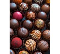 Diamond Painting Enfant Bonbons, 5D Diamond Painting Adulte Grand Format Paysage Kit Diamant Kit Complet Rond, Peinture Diamant Point de Croix Loisirs Créatifs Adultes ,Cadeau Femme 70x100cm M-4S96