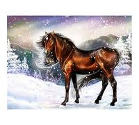 Diamond Painting Enfant, Broderie Diamant Kit Complet, DIY 5D Peinture Numero Adulte, Perle diamant a Coller Canevas Cristal Strass Point De Croix, Décor Maison/Salon/Chambre/Cheval,90x120cm/36x48in