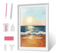 Diamond Painting Enfant Coucher De Soleil OcéAn Diamant Painting Kit Complet, Peinture Diamant Artisanat Strass Broderie Point de Croix Peinture pour Adultes Enfants, Cadeau 50 x 70 cm PJY2167 9-S