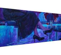 Diamond Painting Enfant Femme, 5D Painting Diamant Grand Format Vin DIY Loisirs Créatifs Adultes Kit Broderie Diamant Kit Complet Rond Drill Peinture Adulte Murale Décoration, Cadeau 50x100cm A-6L19