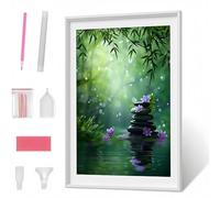 Diamond Painting Enfant Feuilles Fleur Diamant Painting Kit Complet, Peinture Diamant Artisanat Strass Broderie Point de Croix Peinture pour Adultes Enfants, Décoration Intérieur 80x100 cm PJY4977 3-9
