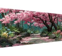 Diamond Painting Enfant Fleur, 5D Painting Diamant Grand Format Arbre DIY Loisirs Créatifs Adultes Kit Broderie Diamant Kit Complet Rond Drill Peinture Adulte Murale Décoration, Cadeau 50x100cm 0-A939