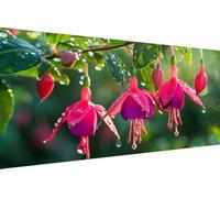 Diamond Painting Enfant Fleur, 5D Painting Diamant Grand Format Planter Rétro DIY Loisirs Créatifs Adultes Kit Broderie Diamant Kit Complet Rond Drill Peinture Adulte Murale Décoration60x120cm 4-DA90