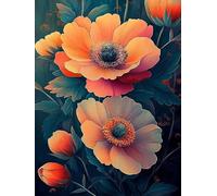 Diamond Painting Enfant Fleurs, Diamond Painting Fleur Kit Complet, DIY Activité Manuelle Adulte, 5D Peinture Diamant Enfant, Canevas Diamant 20x30cm, Loisirs Creatif Cadeaux Décoration Maison C3-848