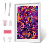 Diamond Painting Enfant Instruments De Musique Couleur Diamant Painting Kit Complet Artisanat Strass Broderie Point de Croix Peinture pour Adultes Enfants, Cadeaux pour Femmes 60x80 cm PJY3267 P-C