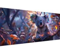 Diamond Painting Enfant Koala, 5D Painting Diamant Grand Format Arbre DIY Loisirs Créatifs Adultes Kit Broderie Diamant Kit Complet Rond Drill Peinture Adulte Murale Décoration, Cadeau 30X60cm K-DC52