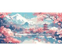 Diamond Painting Enfant Montagne, Loisirs Créatifs Adultes, Paysage Diamond Painting Adulte Grand Format, DIY Peinture Diamant Kit, 5D Broderie Diamant Kit Complet, Murale Décor, 60x120cm p-785