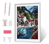 Diamond Painting Enfant OcéAn Paysage Diamant Painting Kit Complet, Peinture Diamant Artisanat Strass Broderie Point de Croix Peinture pour Adultes Enfants, Décoration Intérieur 50 x 70 cm PJY1411 6-S