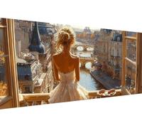 Diamond Painting Enfant Pain, 5D Painting Diamant Grand Format Femme DIY Loisirs Créatifs Adultes Kit Broderie Diamant Kit Complet Rond Drill Peinture Adulte Murale Décoration, Cadeau 60x120cm A-UR33