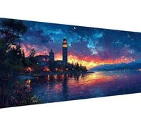 Diamond Painting Enfant Sea, 5D Painting Diamant Grand Format Planter DIY Loisirs Créatifs Adultes Kit Broderie Diamant Kit Complet Rond Drill Peinture Adulte Murale Décoration, Cadeau 30X60cm T-ZX54