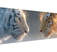 Diamond Painting Enfant Tigre, 5D Painting Diamant Grand Format Animal DIY Loisirs Créatifs Adultes Kit Broderie Diamant Kit Complet Rond Drill Peinture Adulte Murale Décoration, Cadeau 40x80cm 3-9286