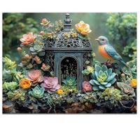 Diamond Painting Été Diamond Painting Adulte, Oiseau Peinture Diamant Enfant, DIY Kit Broderie Diamant Cristal Strass Embroidery Point de Croix Paintings pour Tableau Decoration Murale 80x60cm Y9-543