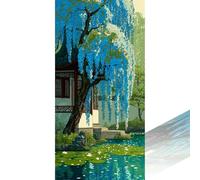 Diamond Painting Été Peinture Diamant Kit Complet Adulte Enfant Débutant, DIY 5D Paysage Broderie Diamant Grand Format 70x140cm Full Strass Art Mural Deco, Loisirs Créatifs Cadeau Femme 2Z-1018