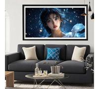 Diamond Painting Fantaisie Diamond Painting Adulte Femme Peinture Diamant Débutants,DIY Canevas Kit Broderie Diamant Complet Kit Strass Cristal Paintings pour Decoration Chambre Maison 40x80 CM Y6-159
