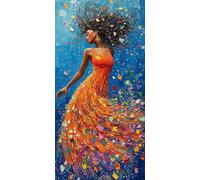 Diamond Painting femme,fleur Diamond Painting Adulte Grand Format 40 x 90 cm,5D DIY Peinture Diamant Adulte,Point de Croix Activite Manuelle Kit pour Decoration Noel Chambre Maison,Cadeau Femme D-505