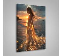 Diamond Painting Femme Peinture Diamant OcéAn 5D DIY Diamant Painting Kit Complet, Diamond Cristal Perle Broderie Point de Croix Art Set Pour La Décor Murale à La Maison 30x40 cm PjY1131 N-S