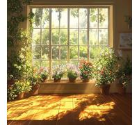 Diamond Painting fenêtre, Diamond Painting Adulte plante Kits, Canevas Enfant Peinture Diamant, Broderie Diamant Loisirs CréAtifs Adultes Pour Decoration Chambre, IdéAl Cadeau Femme 45x45cm 5-103