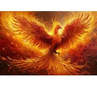 Diamond Painting Feu Phoenix, Broderie Diamant kit Complet 40x50cm DIY 5D Strass Point de Croix Cristal Painting Artisanat, Loisirs Créatifs Adultes Enfants Art Set, pour Maison Décoration P-627