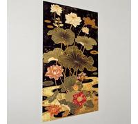 Diamond Painting Feuille lotus Diamond Painting Adulte Grand Format 80x160cm, 5D Peinture Diamant Fleur Broderie Diamant Kit Complet, DIY Point de Croix Activité Manuelle, Decoration Murale G2-1165