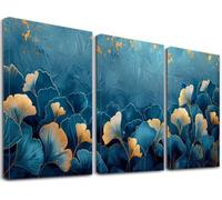 Diamond Painting Feuilles, 3 Pack Peinture Diamant Adulte Feuilles de Ginkgo, 30x40 cm Diamond Painting Kit Complet, DIY Diamant Strass Point de Croix Cristal Paintings pour Decoration Maison, H-20