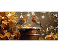 Diamond Painting Feuilles Diamond Painting Adulte Oiseau Tableau Diamant Enfant, Strass Cristal Peinture Paintings par Numéros Kit Diamant Point de Croix pour Adultes Murale Décor 50x100cm G6-886