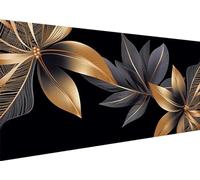 Diamond Painting Feuilles d'or, Grand Format Broderie Diamant kit Complet 100x50cm DIY 5D Strass Point de Croix Cristal Painting Artisanat, Loisirs Créatifs Adultes Art Set, pour Maison Décor H-216