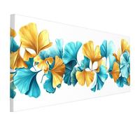 Diamond Painting Feuilles, Moderne Diamond Painting Adulte Grand Format 90x40cm, 5D DIY Peinture Diamant Adulte, Point de Croix Activite Manuelle Kit pour Decoration Maison Murale, Cadeau Femme V-77
