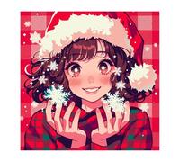 Diamond Painting Fille 2026 Nouveau Diamond Painting Noël 45x45cm,Broderie Diamant avec Accessoires Carré Peinture Diamant,5D DIY Artisanat Loisirs Créatifs Adultes pour Cadeaux et Décoration O-760z