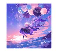 Diamond Painting Fille 45x45cm 2025 Nouveau Diamond Painting Rêve 5D Carré Broderie Diamant avec Accessoires Activité Manuelle Adulte CréAtifs Peintures Arts Set pour Décoration Murale Maison O-759z