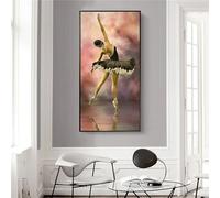 Diamond Painting Fille de danse classique,5D DIY Broderie Diamant Painting Kits,Adultes Diamant Peinture Strass Point de Croix Diamant Arts Craft pour Salon Chambre Murale Décor Square Drill,50x100cm