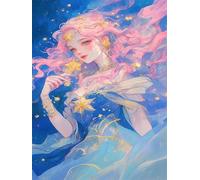Diamond Painting Fille Diamond Painting Adulte Broderie Diamant Mignon 40x50cm,2025 Peinture Diamant Strass Point de Croix Peinture Numero Activité Manuelle Adulte Débutants pour Cadeau Femme Wjj-241