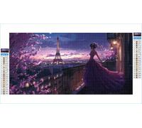 Diamond Painting Fille Diamond Painting Adulte Grand Format 20x40cm Paris Broderie Diamant Accessoires Complet, 5D Peinture Diamant Art Crafts Point de Croix Peinture Kit, Decoration Maison G1-661