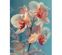 Diamond Painting Fleur, 5D Diamond Painting Adulte RêVe, DIY Activité Manuelle Adulte, Broderie Diamant Artisanat Strass Point de Croix Kit, pour Décoration Murale Maison Cadeau 100x130cm 4-6176