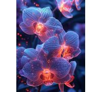 Diamond Painting Fleur, 5D Diamond Painting Adulte RêVe, DIY Activité Manuelle Adulte, Broderie Diamant Artisanat Strass Point de Croix Kit, pour Décoration Murale Maison, Cadeau Femme 50x65cm 3-3395