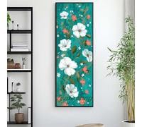 Diamond Painting Fleur Broderie Diamant Grand Format 120 X 40 cm, 5D Diamond Painting Feuille Diamant Painting Adulte&Enfant, DIY Mosaïque Peinture Diamant Cristal Art, pour Decoration Murale Salon