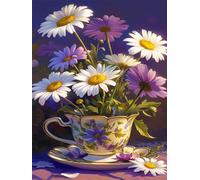 Diamond Painting Fleur Diamond Painting Adulte Broderie Diamant Vase 50x70cm,2025 Peinture Diamant Strass Point de Croix Peinture Numero Activité Manuelle Adulte Débutants pour Cadeau Femme Wjj-347