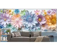 Diamond Painting fleur Diamond Painting Adulte couleur Diamond Painting Grand Format 150x60cm Peinture Broderie Diamant,5D Diamond Painting Kit Complet Square Strass,Décor Maison Cadeau Femme D32