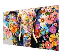 Diamond Painting Fleur Diamond Painting Adulte Éléphant DIY Full Drill Carré Diamant Kit Gemme Point Croix Set Cristal Artisanat Maison Décor, Loisirs Créatifs Adultes Débutant Cadeaux 50x100cm L#-62