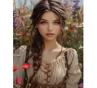 Diamond Painting Fleur Diamond Painting Adulte Enfant, 5D Peinture Diamant Femme Bricolage Round Cristal Strass Point de Croix Broderie Diamant Kit Complet, Decoration Maison Cadeau 100X135cm z-1345