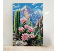 Diamond Painting Fleur Diamond Painting Adulte Fleurs 5D DIY Canevas Kit Complet Adulte, Diamant Strass Point de Croix Cristal Art pour Décoration Murale Maison, Cadeau Femme 80x100cm PjY446 S-5