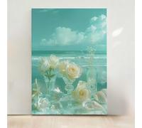 Diamond Painting Fleur Diamond Painting Adulte Fleurs 5D DIY Canevas Kit Complet Adulte, Diamant Strass Point de Croix Cristal Art pour Décoration Murale Maison, Cadeau Femme 60x80 cm PjY8978 0-1