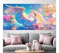 Diamond Painting Fleur Diamond Painting Adulte Grand Format 100x300cm,2026 Nouveau DIY Peinture Diamant Cygne 5D Full Drill Rhinestone Canvas Broderie Cross Stitch Crystal Art Kit Décoration O-335G