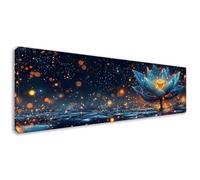 Diamond Painting Fleur Diamond Painting Adulte Grand Format 180x60 cm, 5D DIY Broderie Diamant Kit Complet, Peinture Diamant Lotus Cristal Broderie Point de Croix Art pour Decoration Murale D0-157