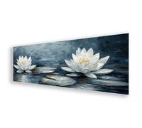 Diamond Painting Fleur Diamond Painting Adulte Grand Format 90x270 cm, Peinture Diamant Adulte Lotus Broderie Diamant Kit, DIY 5D Strass Point de Croix Art pour Decoration Murale, Cadeau Femme K0-754