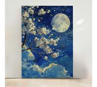 Diamond Painting Fleur Diamond Painting Adulte Lune 5D DIY Canevas Kit Complet Adulte, Diamant Strass Point de Croix Cristal Art pour Décoration Murale Maison, Cadeau Femme 50x65 cm PjY9672 4-7