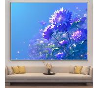 Diamond Painting Fleur Diamond Painting Enfant 50x30cmPaysage Broderie Diamant Kit Complet,Tableau Perle Diamant,Bricolage 5D Strass Point de Croix Loisirs Créatifs Adultes,Décoration Cadeau zhad348