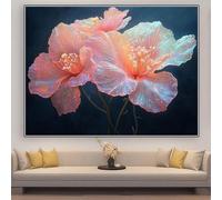 Diamond Painting Fleur Diamond Painting Enfant 80x60cmMinimaliste Broderie Diamant Kit Complet, Tableau Perle Diamant, Bricolage 5D Strass Point de Croix Loisirs Créatifs Adultes, Décoration zhad555