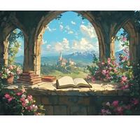 Diamond Painting Fleur Diamond Painting Kit Adulte Débutant Architecture Kits de Peinture Diamant Cristal Painting Art Kits pour Adultes Enfants Débutants, Décoration Murale Maison 120x90cm, Model 101