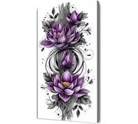 Diamond Painting Fleur Peinture Diamant Adulte, 5D Diamant Painting Lotus Broderie Diamants Grand Format 100x200cm, DIY Strass Point de Croix Activité Manuelle pour Décoration Murale, Cadeau J2-1067