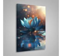 Diamond Painting Fleur Peinture Diamant Lotus 5D DIY Diamant Painting Kit Complet, Diamond Cristal Perle Broderie Point de Croix Art Set Pour La Décor Murale à La Maison 70x95cm PjY7545 Q-7